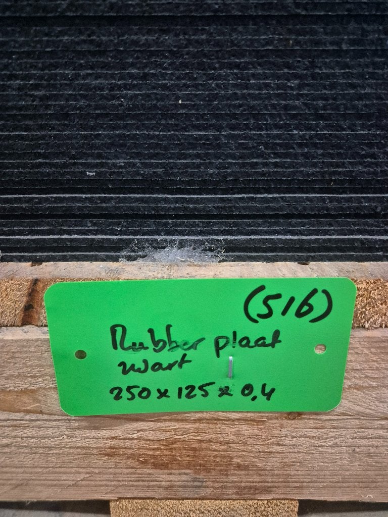 Rubber plaat zwart 250x125x0,4cm ( 516 ), Doe-het-zelf en Verbouw, Ophalen, Nieuw, Nb, Nb