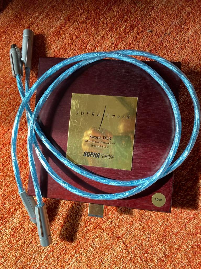 Supra Sword iXLR 1 meter interconnect limited edition, Ophalen of Verzenden, Zo goed als nieuw, Minder dan 2 meter, Interlink-kabel