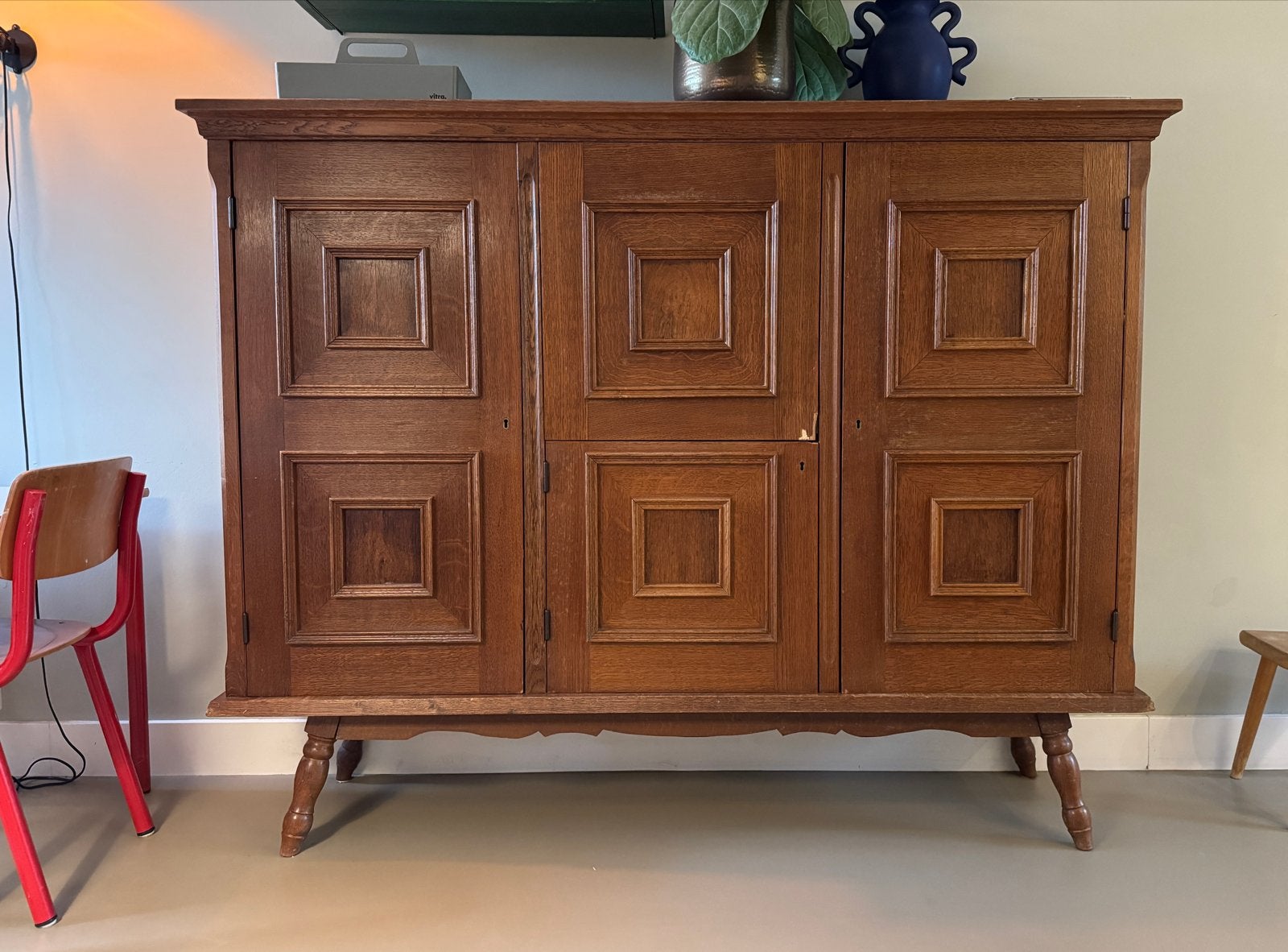 Prachtige bruine kast - dressoir met 4 deuren, Ophalen