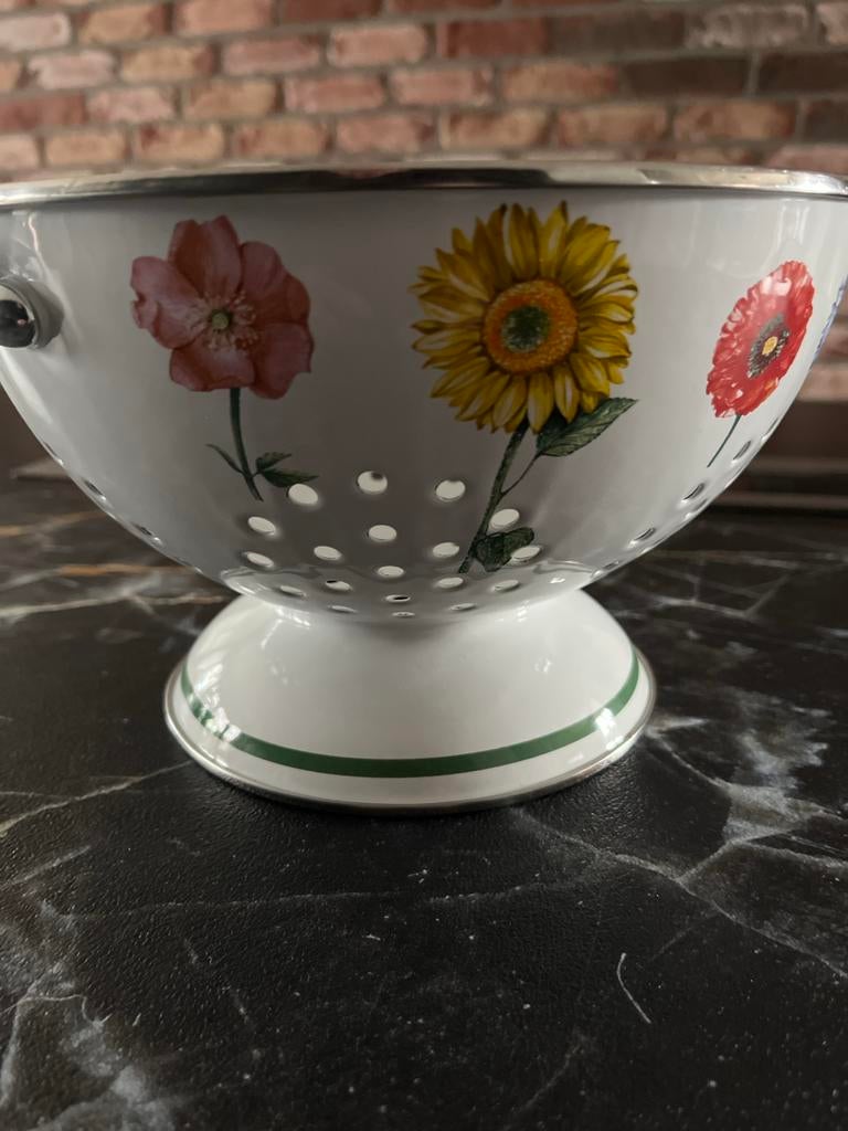 Villeroy & Boch Flora vergiet met bloemenmotief, Ophalen of Verzenden, Metaal, Wit, Overige merken