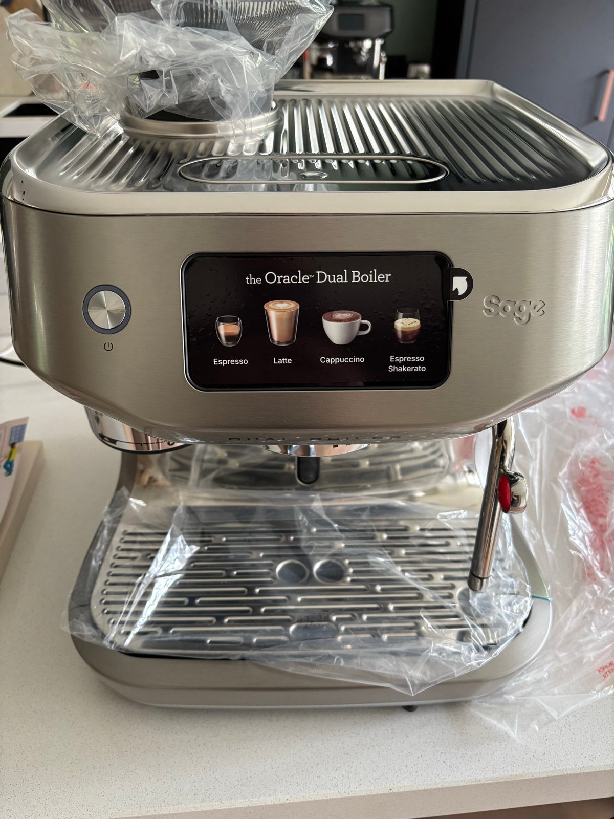 Sage The Oracle Dual Boiler - Garantie & BTW factuur, Witgoed en Apparatuur, Afneembaar waterreservoir, Espresso apparaat, Refurbished