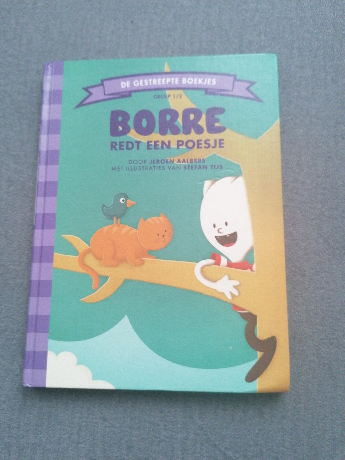 Borre redt een poesje - De Gestreepte Boekjes Groep 1/2, Ophalen of Verzenden, Zo goed als nieuw, Jeroen Aalbers, 2 tot 3 jaar