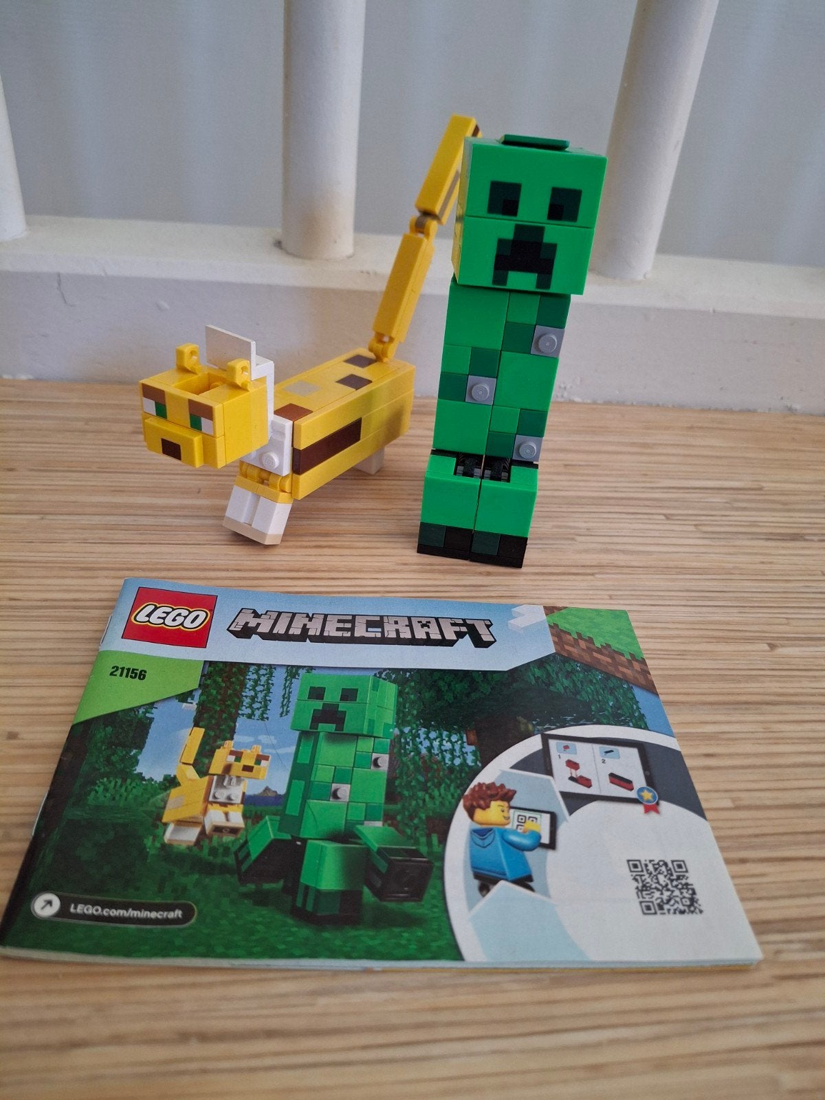Lego Minecraft 21156 Big Fig Creeper Ocelot met boekje, Verzenden, Minecraft, Lego, Zo goed als nieuw