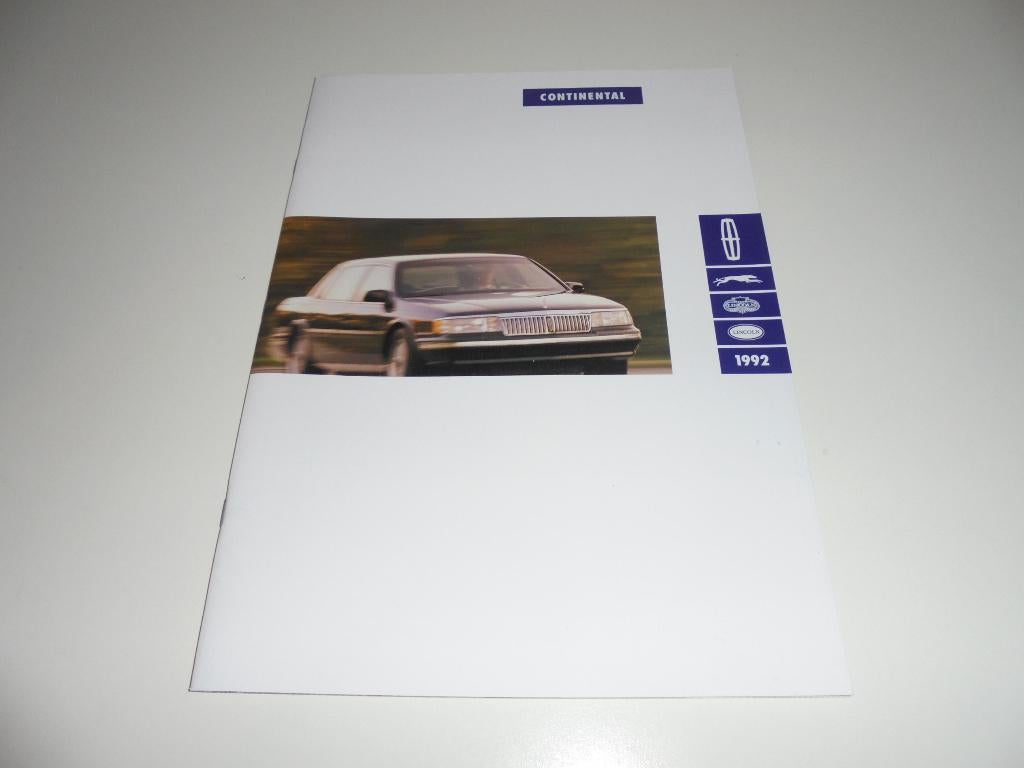 Amerikaanse brochure Lincoln Continental  1992, Ophalen of Verzenden, Nieuw, Overige merken