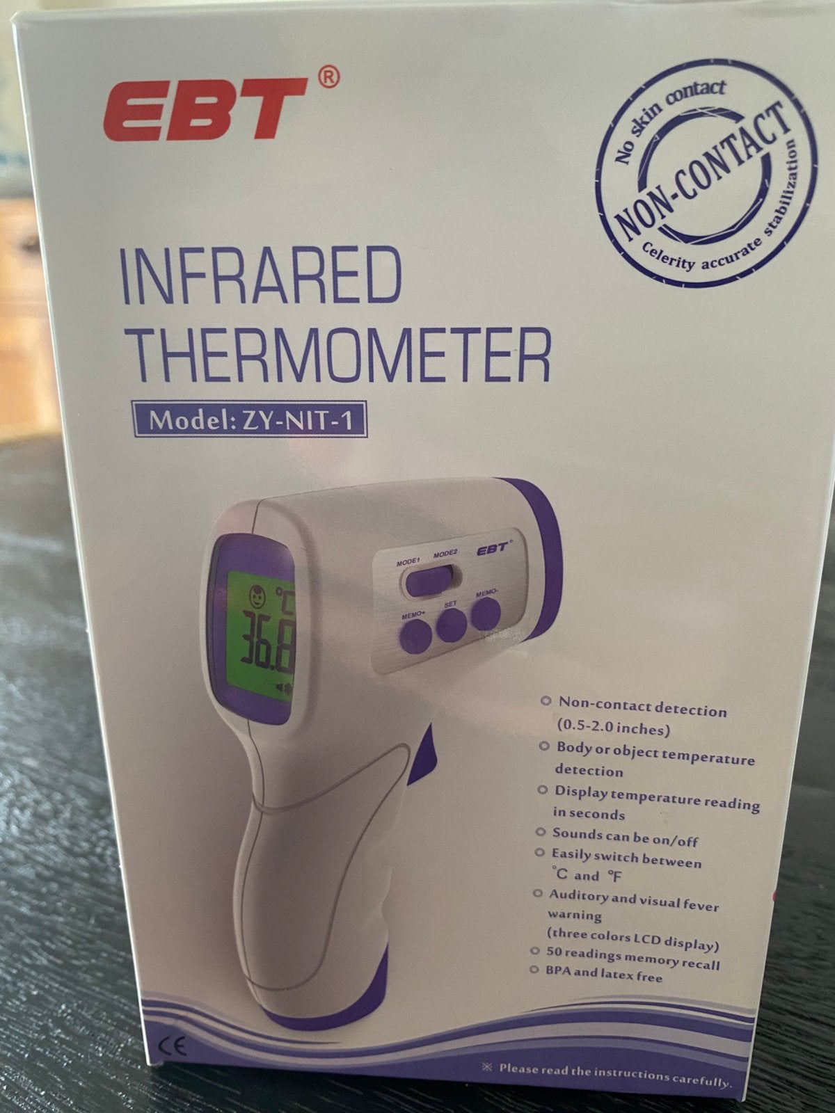 Infrared thermometer, Ophalen, Nieuw