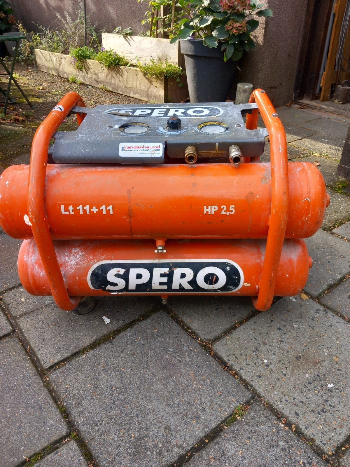 Spero Compressor LT 11+11 HP 2.5 - Mobiel en Krachtig, Ophalen, Gebruikt, 6 tot 10 bar, 25 tot 100 liter