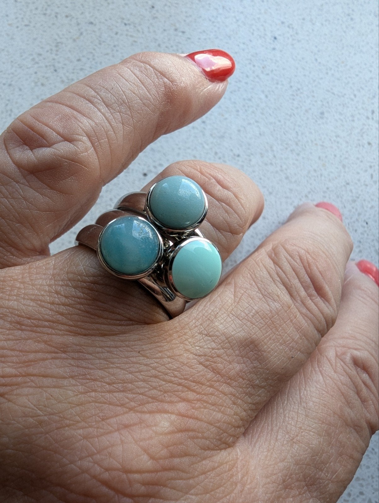 Melano ringen met wisselbare stenen., Sieraden, Tassen en Uiterlijk, Ringen, 19 tot 20, Ophalen of Verzenden, Met edelsteen, Dame