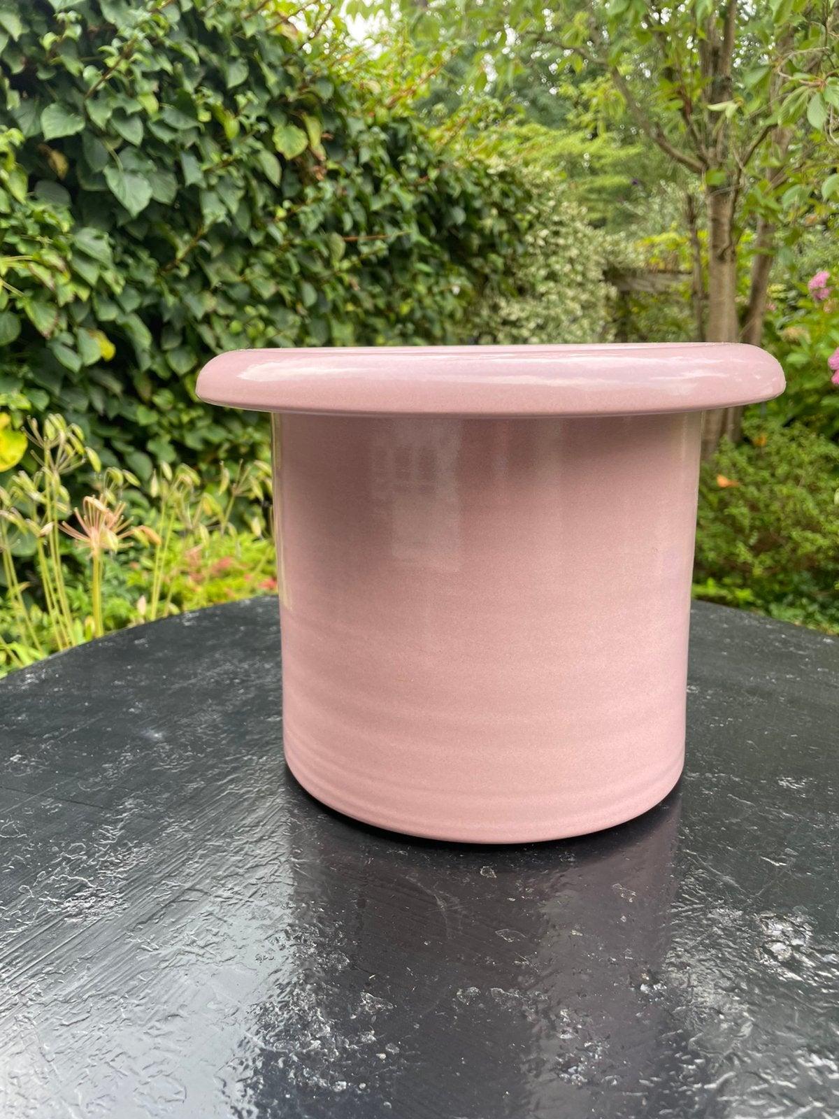 Zacht rose bloempot., Tuin en Terras, Gebruikt, Rond, Binnen, Ophalen of Verzenden