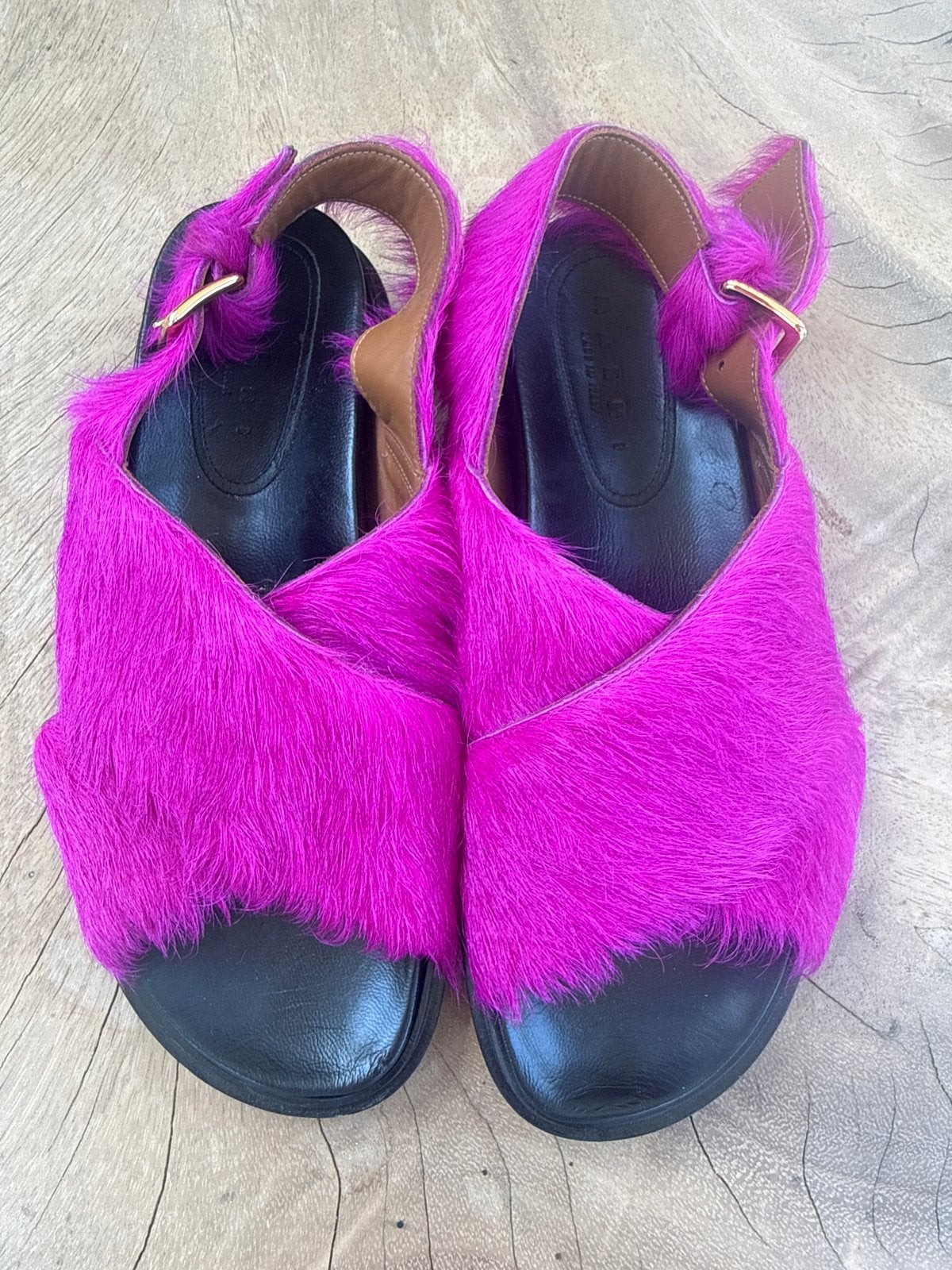 Marni sandalen fuchsia maat 39,5 zo goed als nieuw, Ophalen of Verzenden, Zo goed als nieuw, Roze, Sandalen of Muiltjes