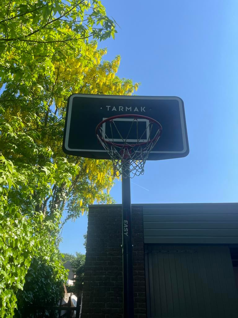 Tarmak basketbalring met verstelbare paal, Sport en Fitness, Ophalen of Verzenden, Zo goed als nieuw, Ring, Bord of Paal