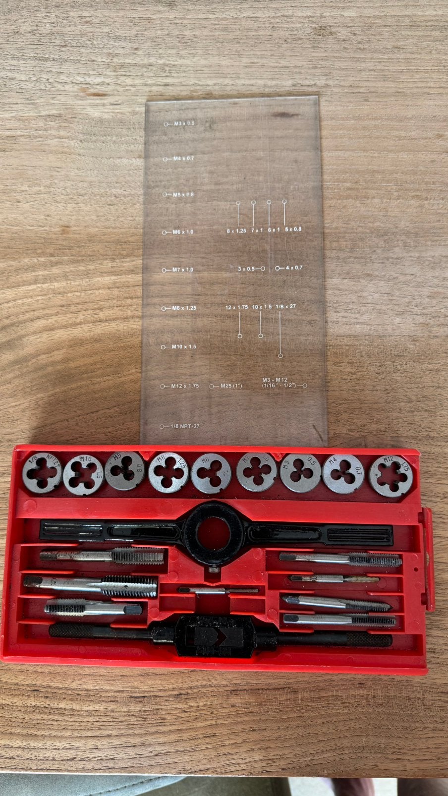 Tap set, Ophalen, Gebruikt