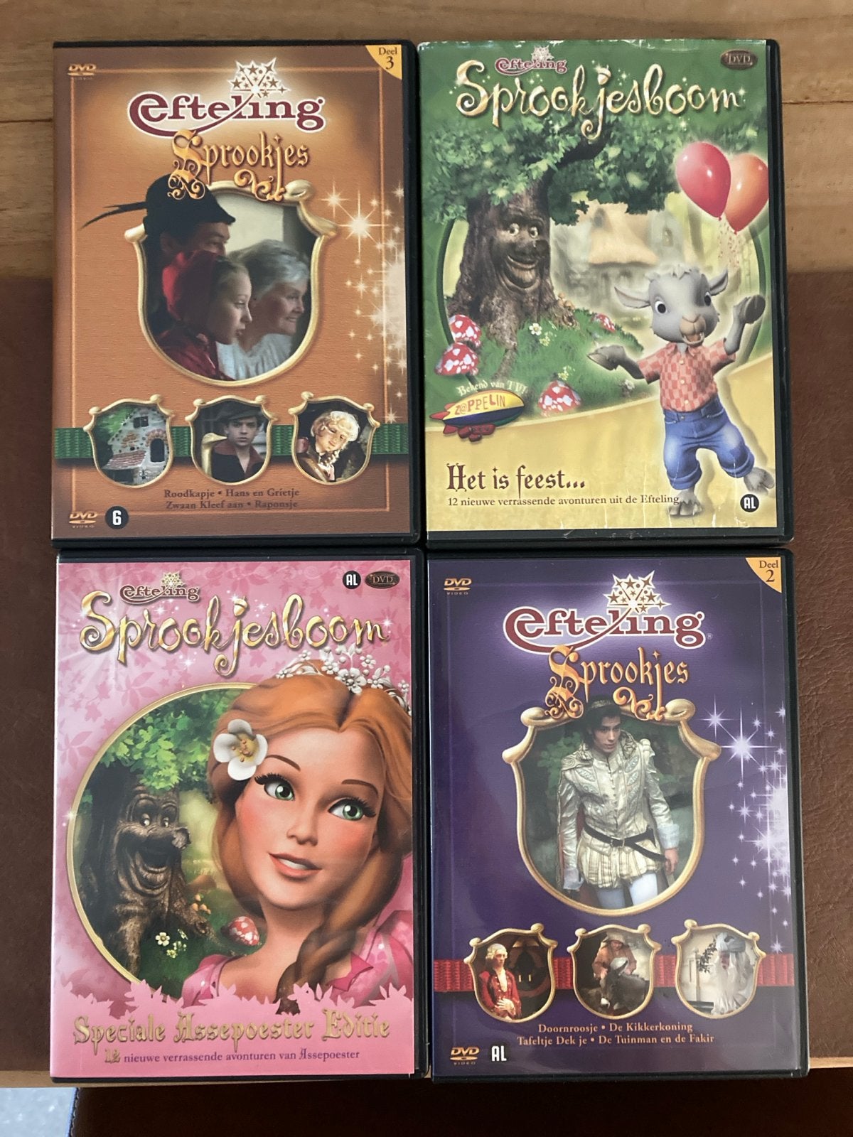 Efteling Sprookjes DVD's - Diverse Sprookjes en Sprookjesboo, Gebruikt, Alle leeftijden, Sprookjes, Box/collectie
