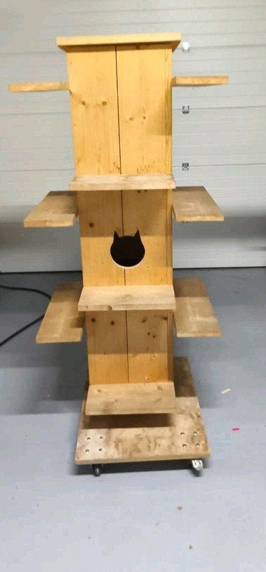 kattenklimtoren, Dieren en Toebehoren, Kattenmanden, Ophalen, Gebruikt, Overige