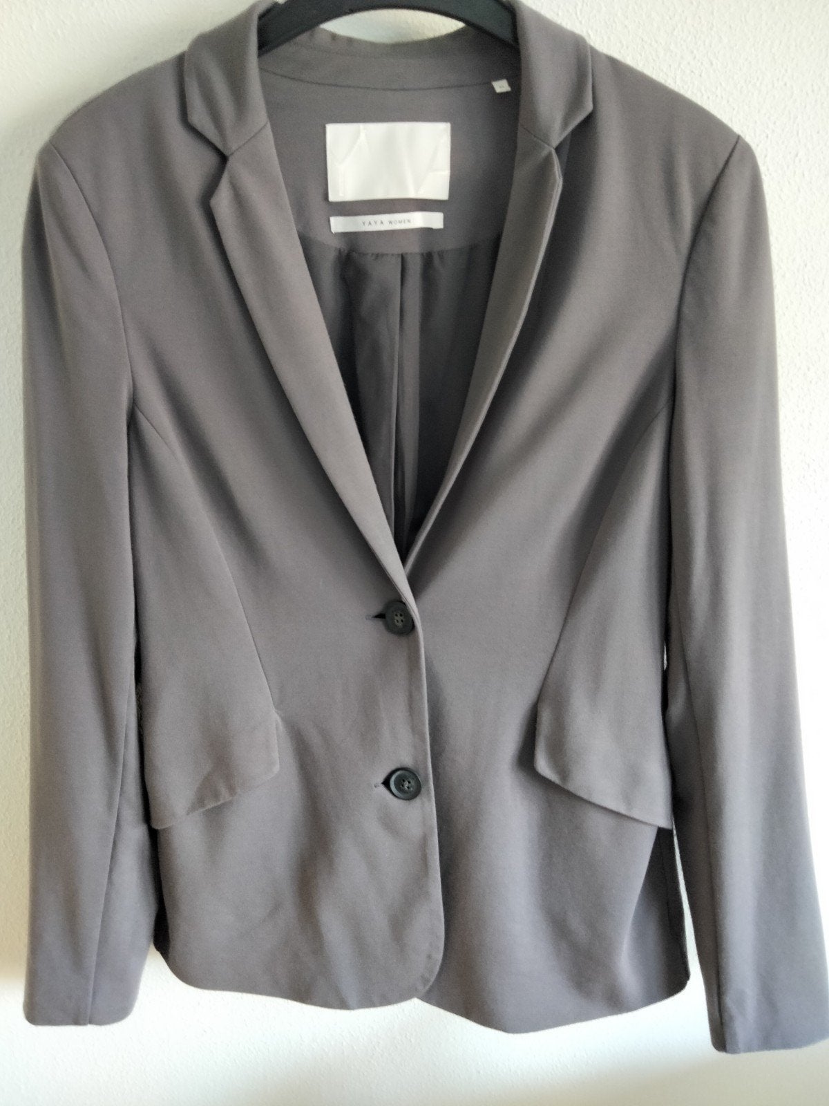 Yaya blazer nieuw grijs travel stof mt 34, Verzenden, Nieuw, Yaya, Jasje