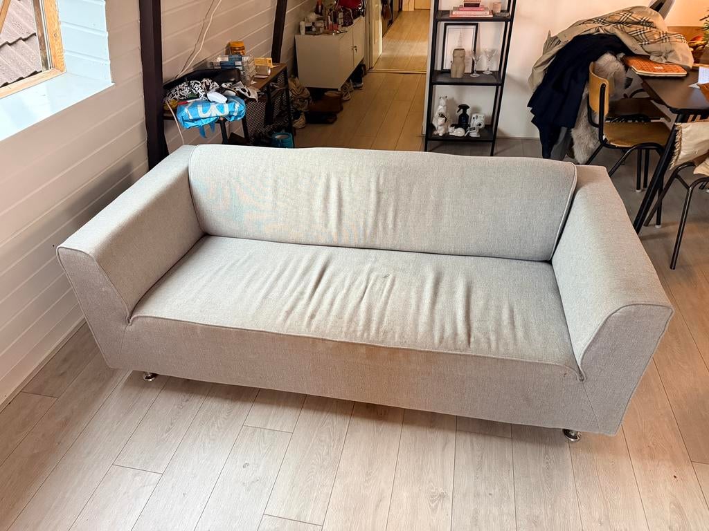 Tweezits bank | Grijs, Ophalen, Gebruikt, 150 tot 200 cm, Tweepersoons
