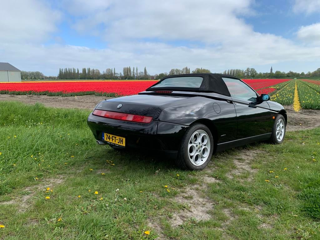 TE KOOP: Alfa Romeo Spider 916 1995 Zwart Cabrio 2 l, Cabriolet, Zwart, Particulier, 1000 kg