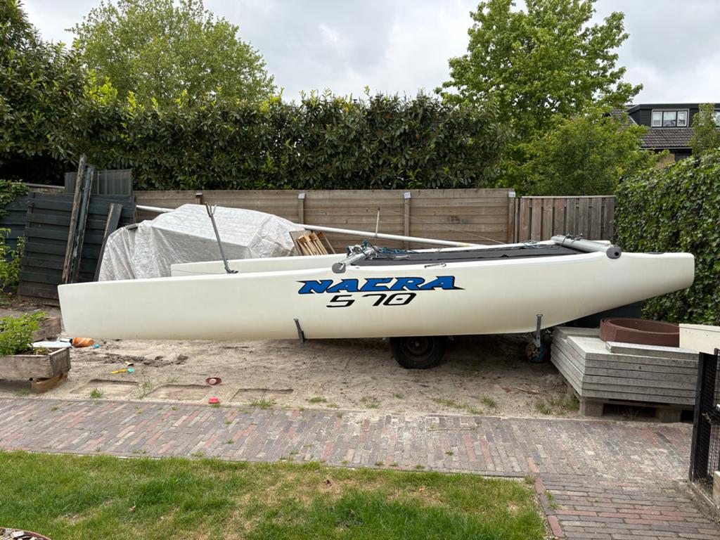 Nacra 570 catamaran met trailer, Watersport en Boten, Gebruikt, Geen motor, 0 cm, 6 m