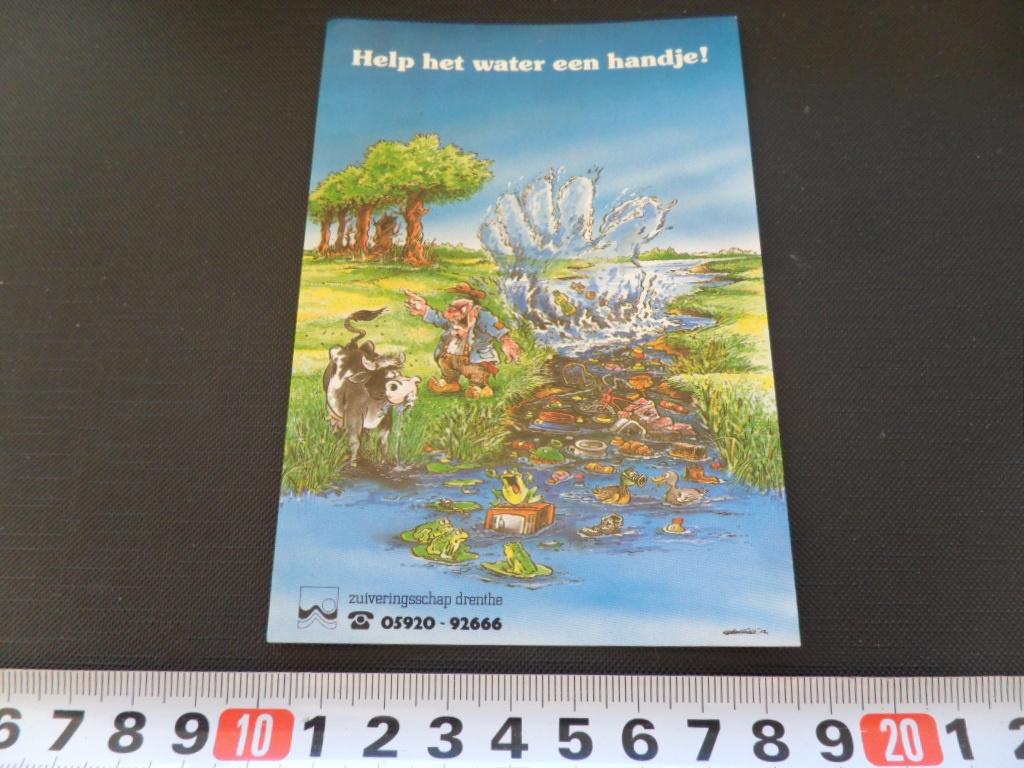 sticker Zuiveringsschap Drenthe Help het water een handje !, Ophalen, Zo goed als nieuw
