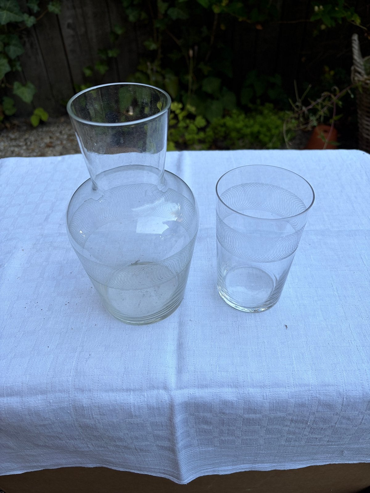 Waterkan en -glas Leerdam, Ophalen of Verzenden