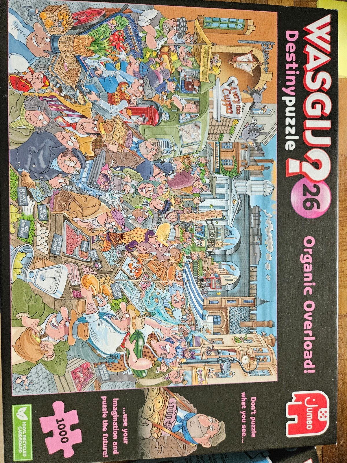WASGIJ 26 Organic Overload! Destiny Puzzel 1000 stukjes, Hobby en Vrije tijd, Denksport en Puzzels, Ophalen of Verzenden, 500 t/m 1500 stukjes