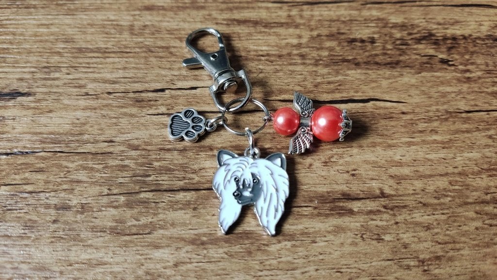 Hanger Chinese gekuifde naakthond emaille lucky angel, Verzenden, Nieuw, Hanger