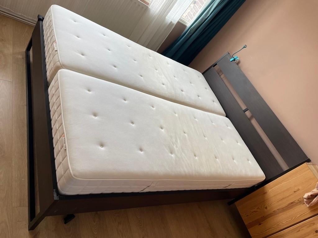 kea bed 160 x 200, Ophalen, Gebruikt, Bruin, Tweepersoons