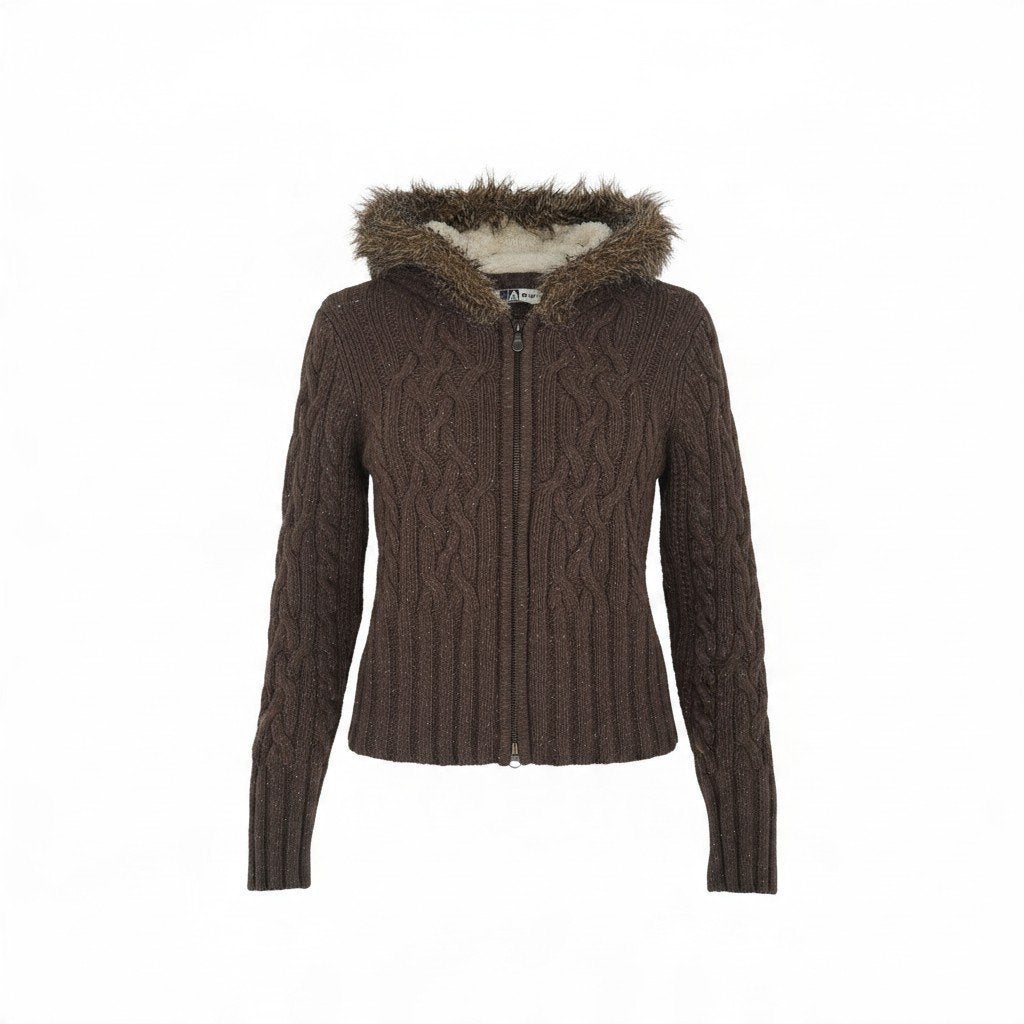 Gaastra gebreid vest met caouchon maat M, Maat 38/40 (M), Gaastra, Bruin, Ophalen of Verzenden