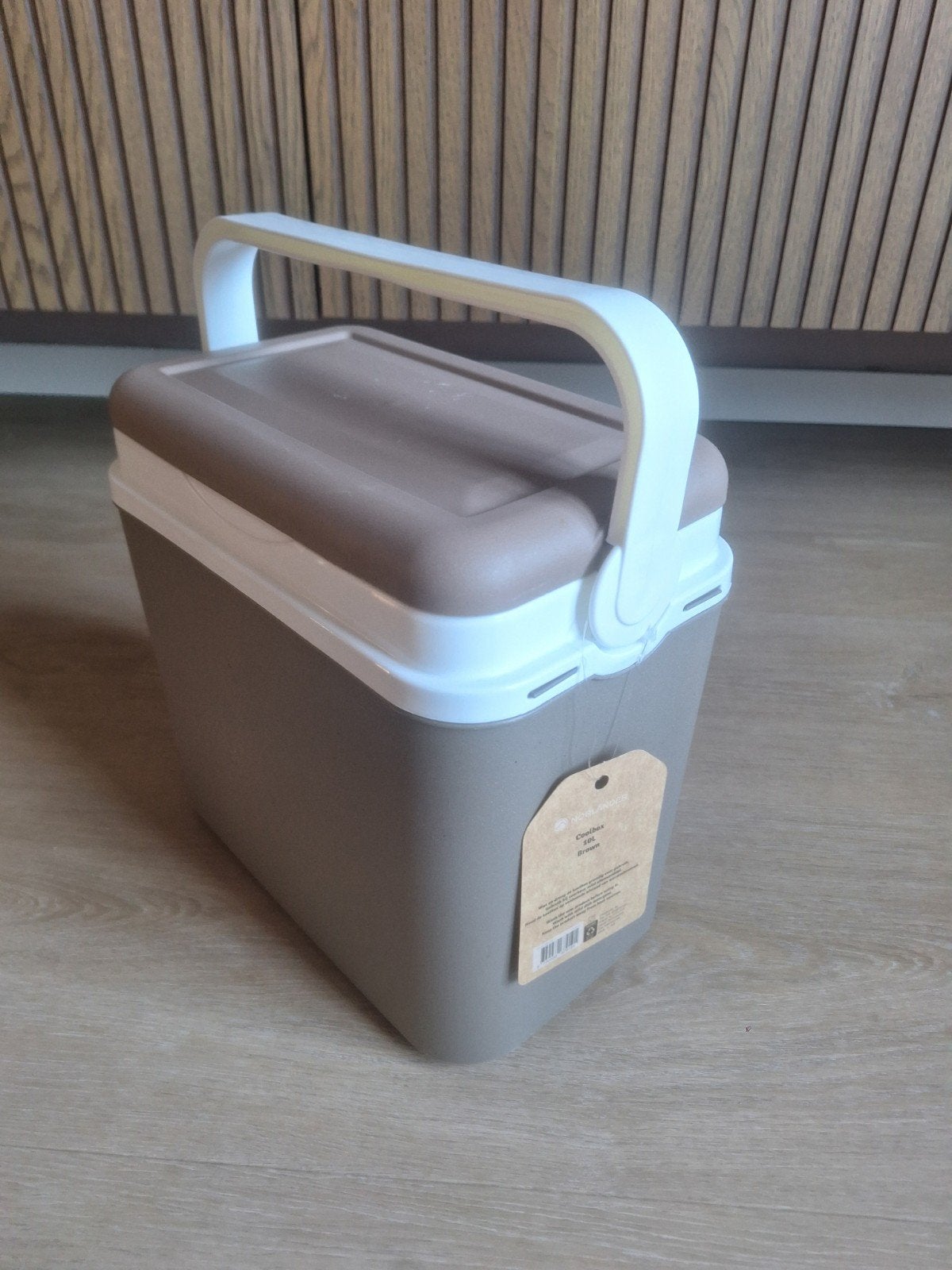 Nieuwe Koelbox 10L - Bruin/Beige, Caravans en Kamperen, Ophalen of Verzenden, Nieuw, Koelbox, Koelelement