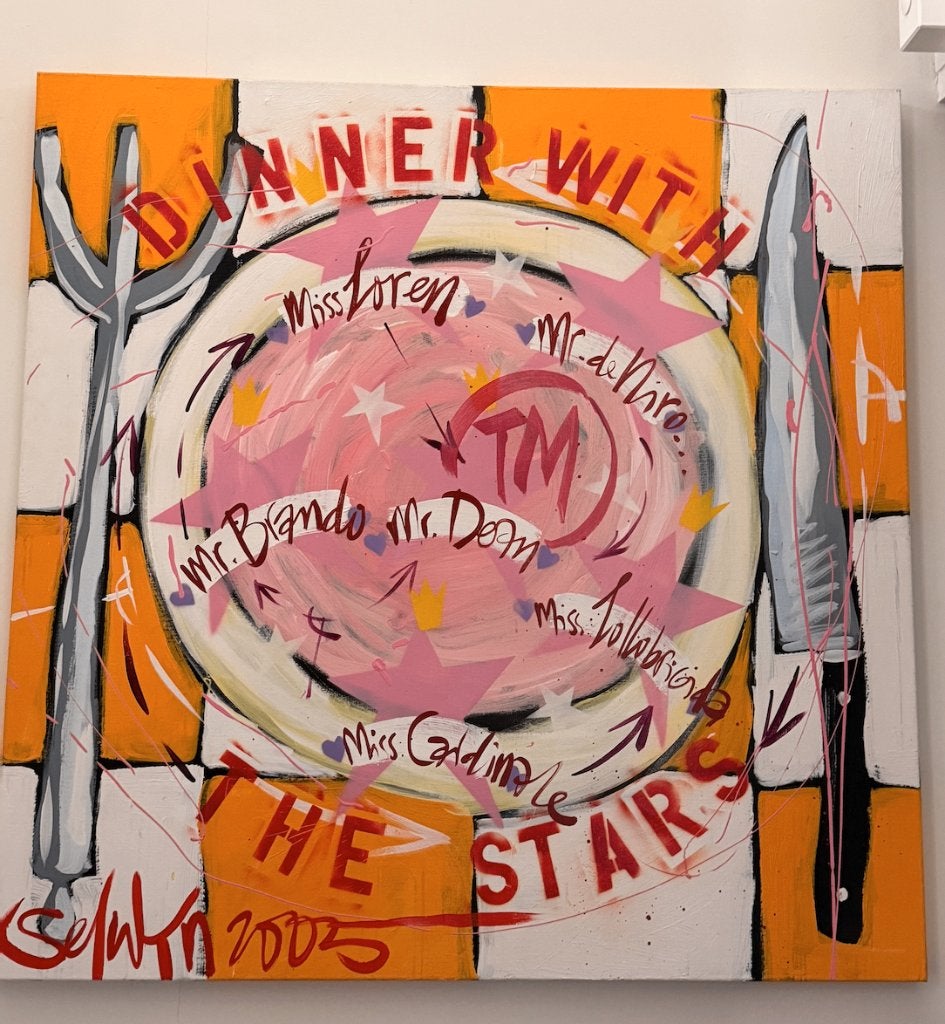 Dinner with the Stars - Selwin Senatori, Ophalen, Ophangklaar, Acrylverf, Overig onderwerp