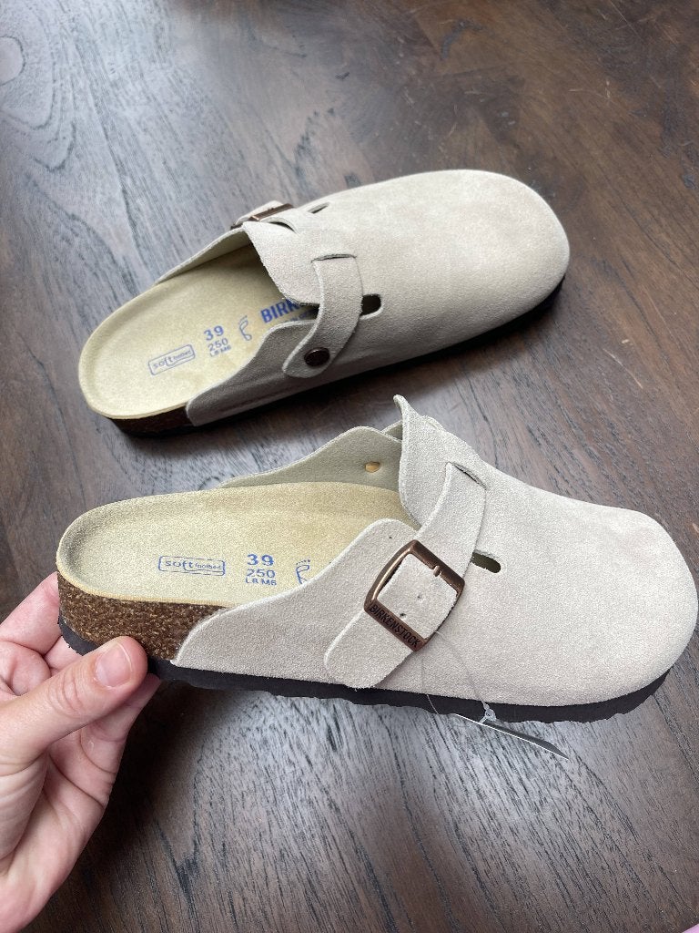 Birkenstocks Boston Sand, Verzenden, Beige, Nieuw, Sneakers of Gympen