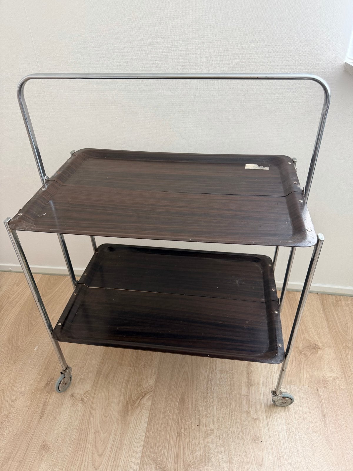 Vintage Melform Speedy trolley jaren 60 chroom donkerbruin, Ophalen of Verzenden