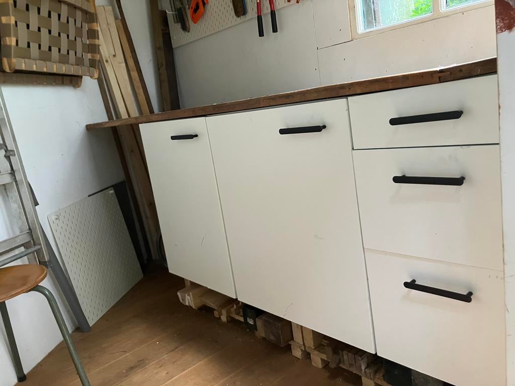 Ikea faktum onderkasten keuken, Ophalen, Gebruikt, Wit, Enkelwandige keuken