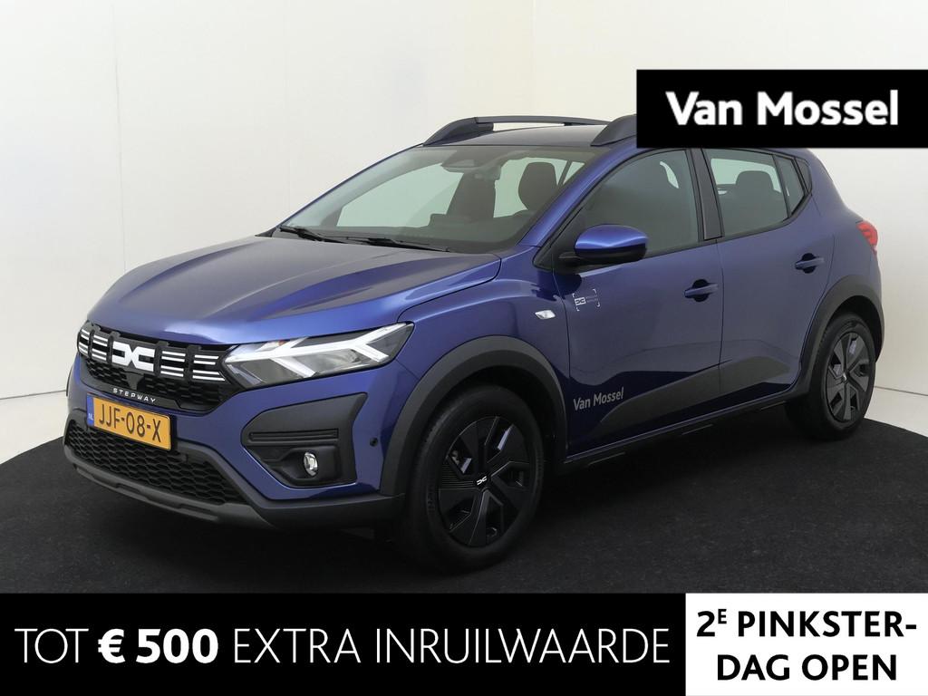 Dacia Sandero Stepway 1.1 TCe 110 PK Expression | Cruise Con, Auto's, Stof, Blauw, Origineel Nederlands, Bedrijf