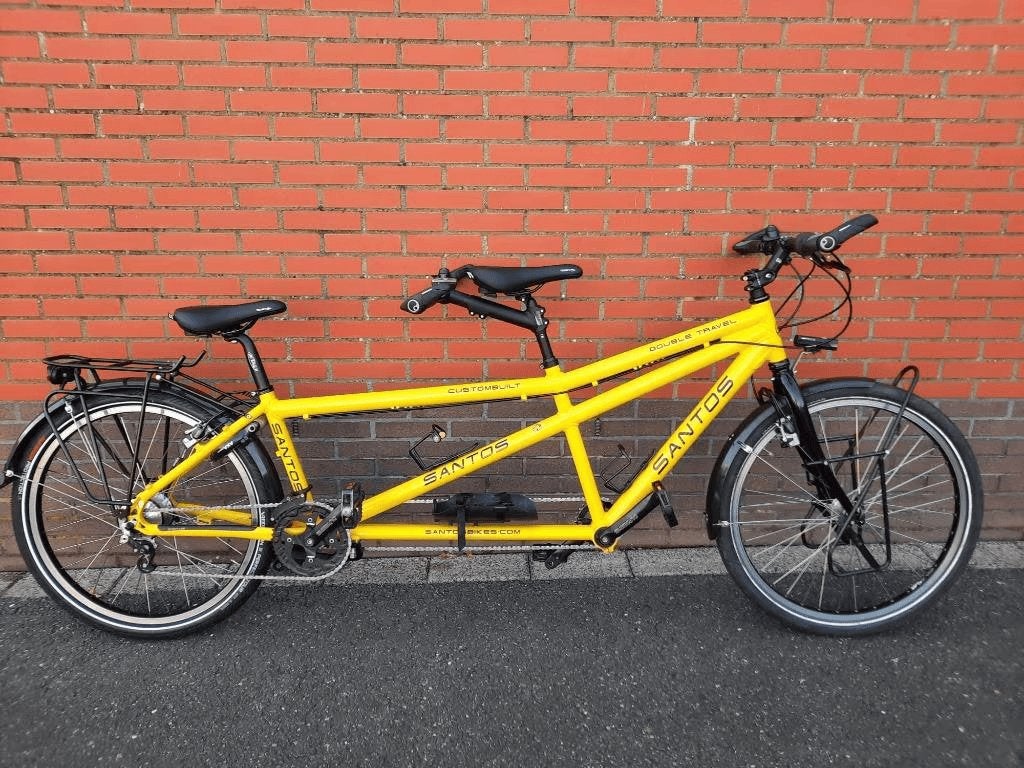Santos tandem  rohlof naaf  en kleine framemaat  47 / 39  cm, Fietsen en Brommers, Fietsen | Tandems, Ophalen, Gebruikt, 10 tot 15 versnellingen