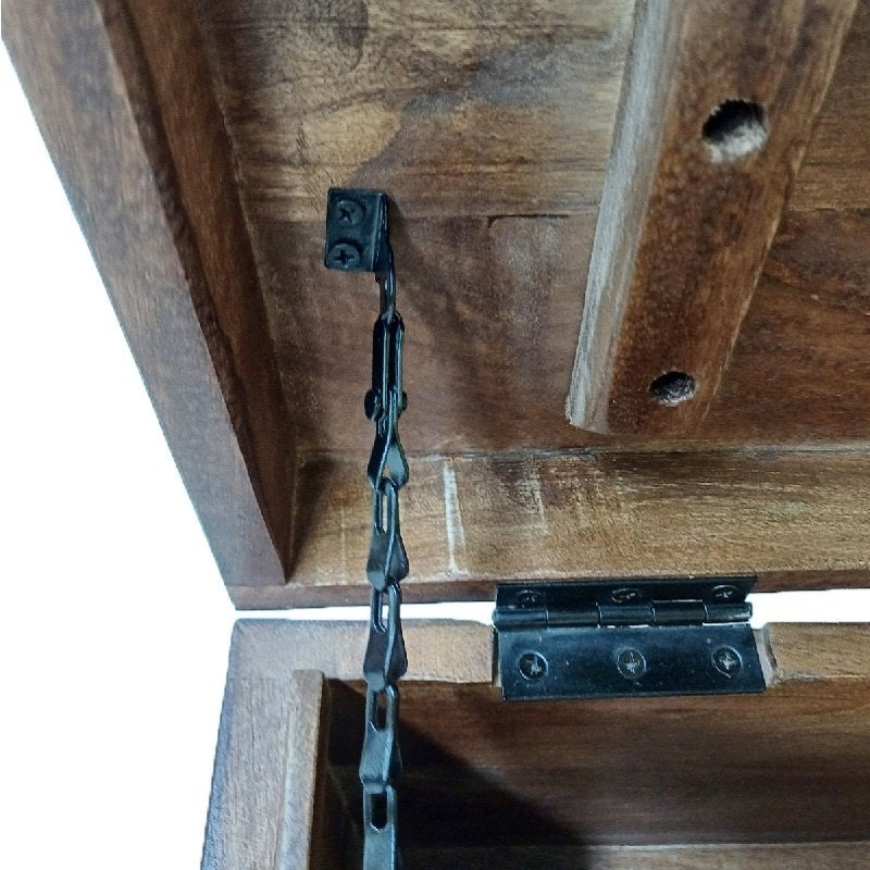 Houten Industriële Retro Opbergkist van Hout Dekenkist Kist, Minder dan 50 cm, De Hanze Herten BV, Nieuw, Ophalen of Verzenden
