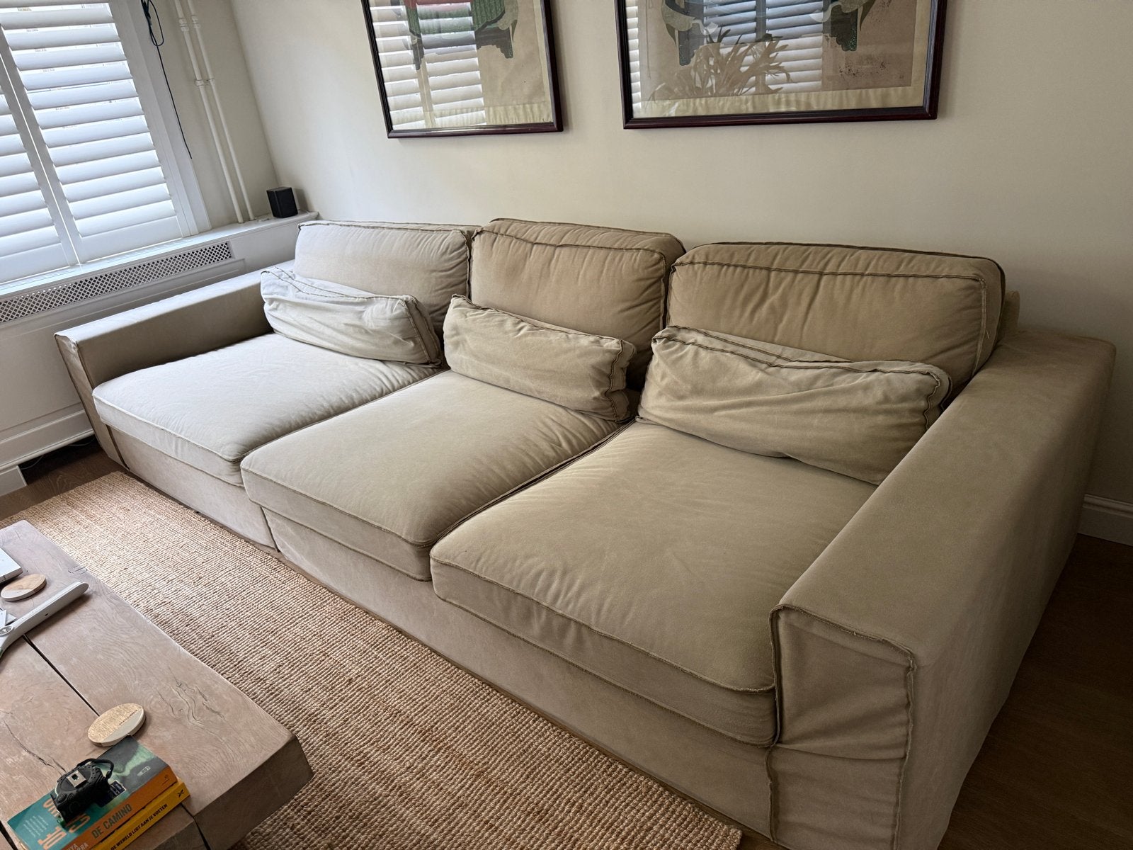 Royale HomeStock bank 340cm met diepe zit, Ophalen, Gebruikt, 125 tot 150 cm, 300 cm of meer
