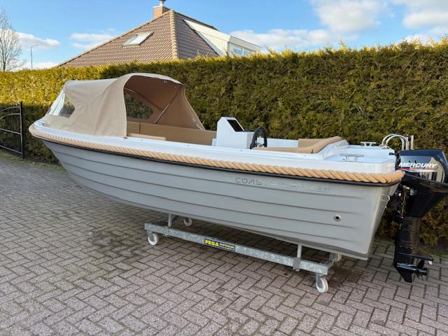 VAARKLAAR! NIEUWE Coastliner 479XL met Mercury 9.9 PK en Bui, Nieuw, Polyester, Overige brandstoffen