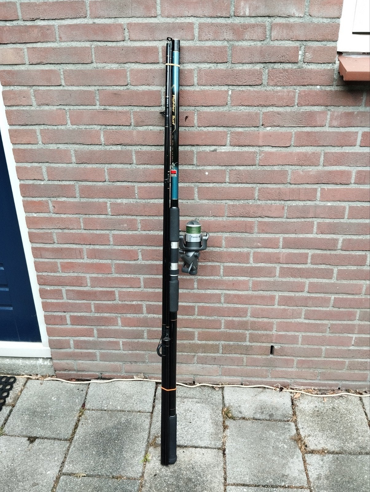 DAM Fighter Surf 4.20m vishengel met Freeline 60 molen, Ophalen, Zo goed als nieuw, Complete hengel
