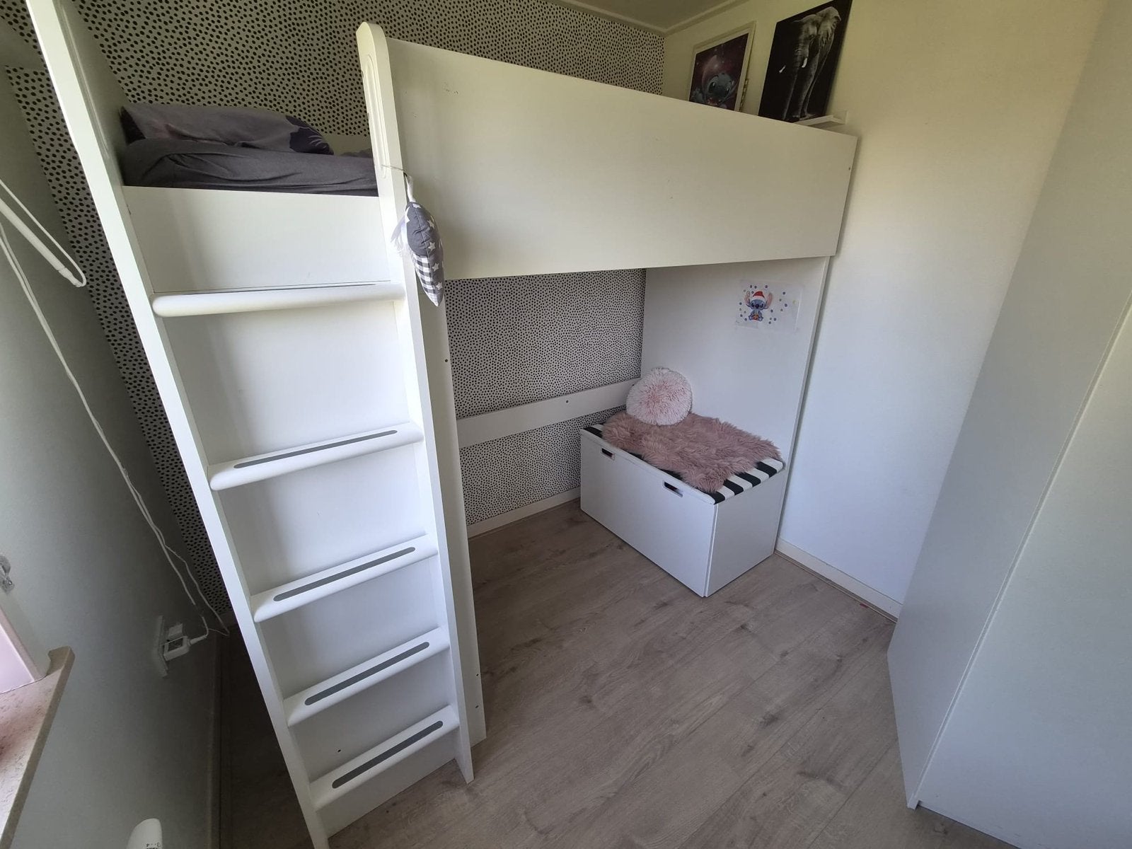 Ikea hoogslaper met bureau en opbergruimte, Ophalen, Gebruikt, Eenpersoons, 200 cm