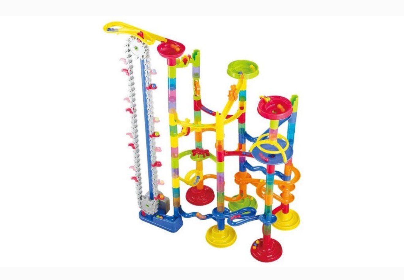Gemotoriseerde Marble Race Knikkerbaan met Lift 195+ Delen, Ophalen of Verzenden, Zo goed als nieuw, H, H