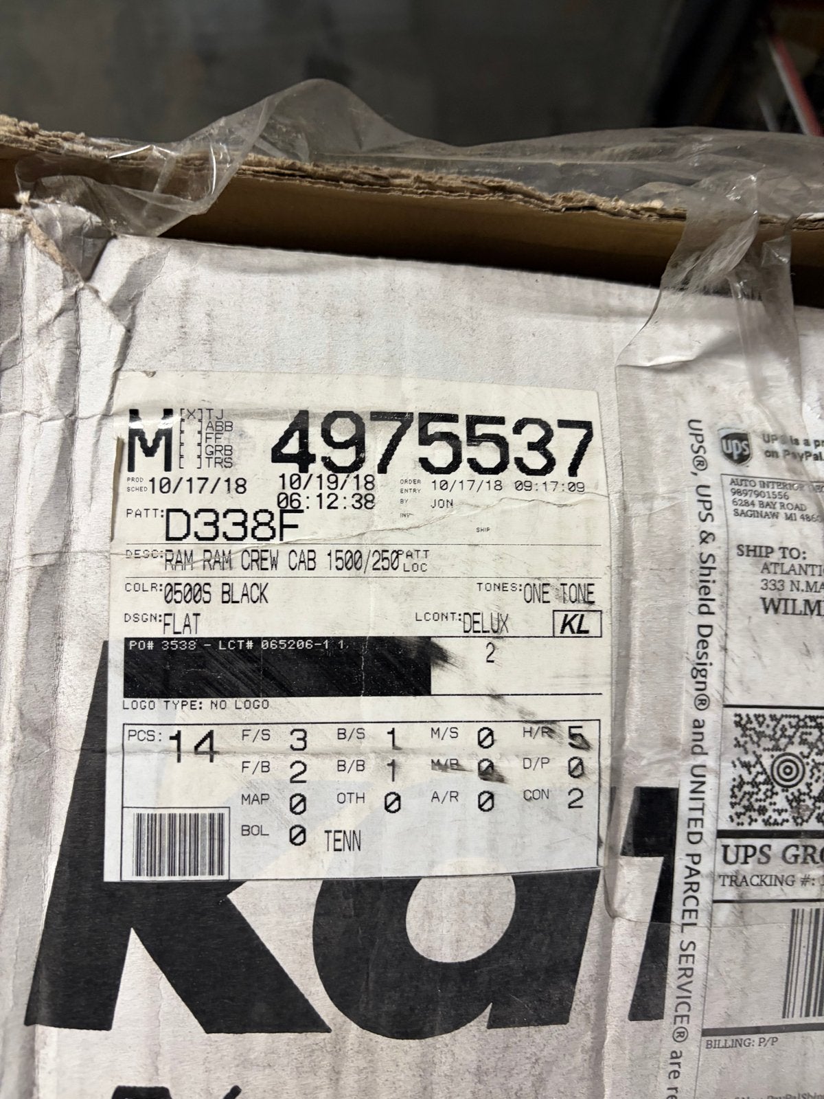Dodge Ram 2013-2018 Lederen Bekleding Zwart Nieuw, Ophalen, Nieuw, Dodge