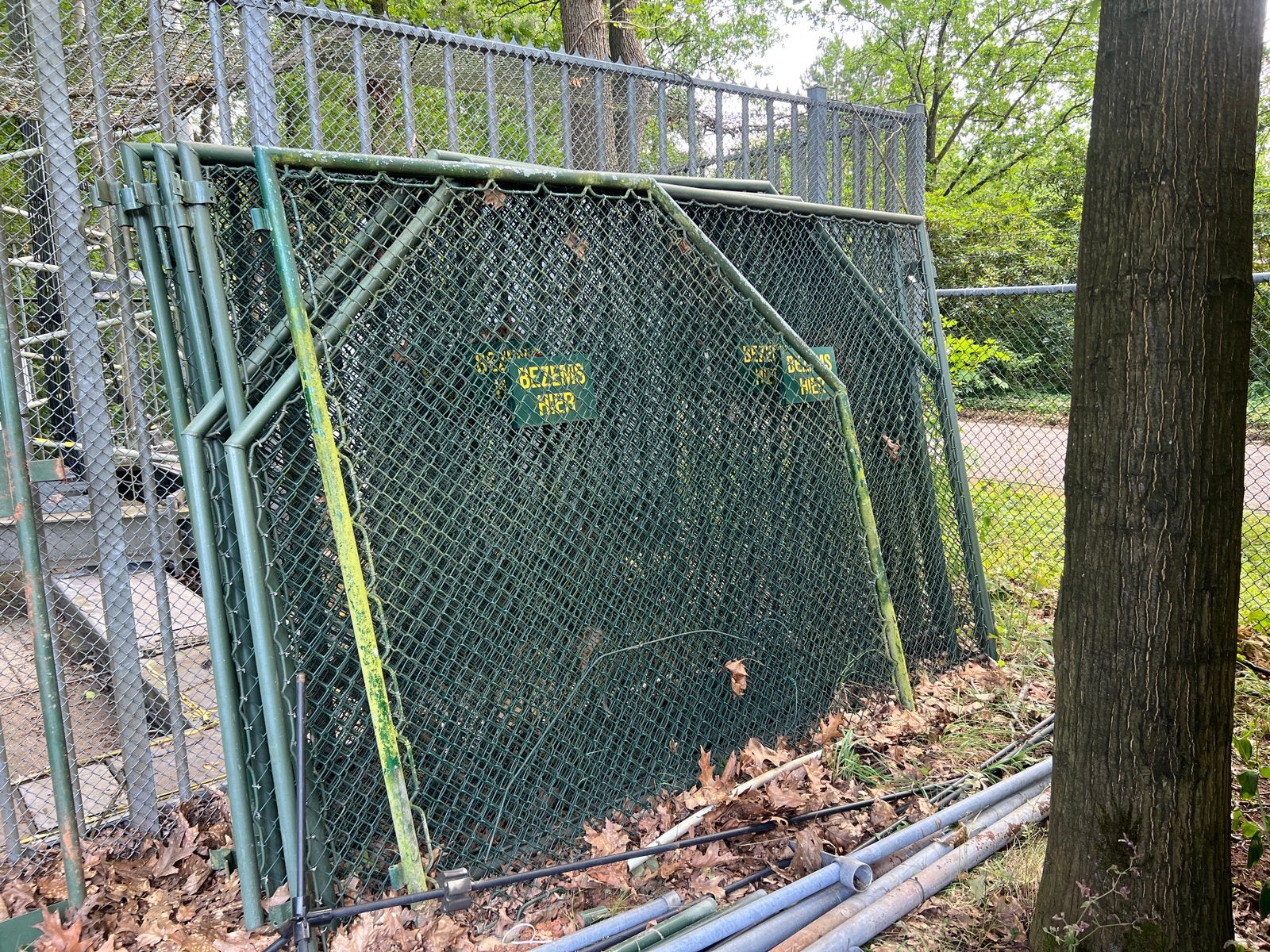 Hekwerk met afgeschuinde hoek - diverse afmetingen, Ophalen, Gebruikt, IJzer, Gaashekwerk