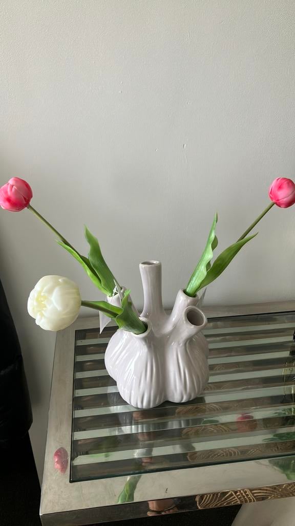 Tulpenvaas nieuw, Huis en Inrichting, Woonaccessoires | Vazen, Overige kleuren, Ophalen of Verzenden, Minder dan 50 cm, Glas