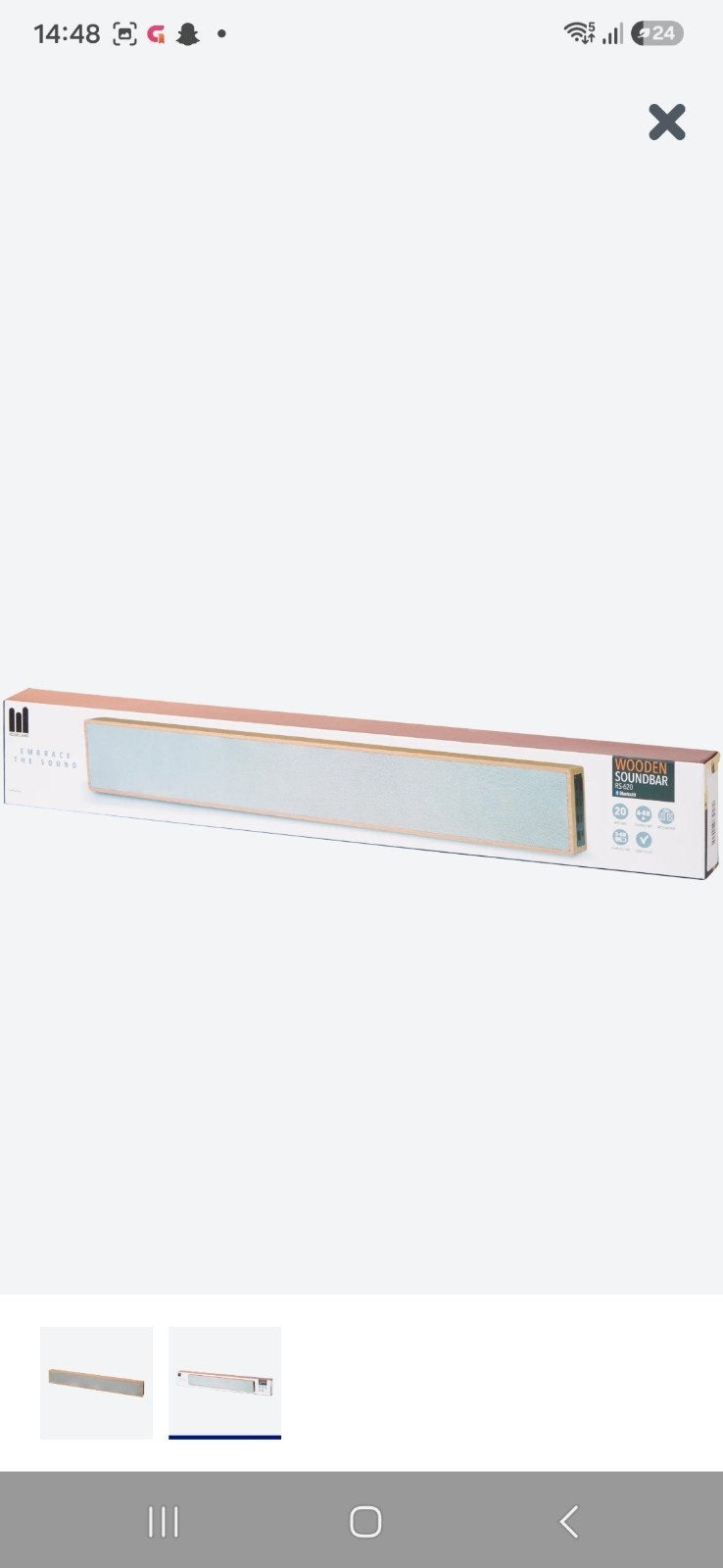 Houten Soundbar met Bluetooth, Ophalen, Bluetooth, Nieuw