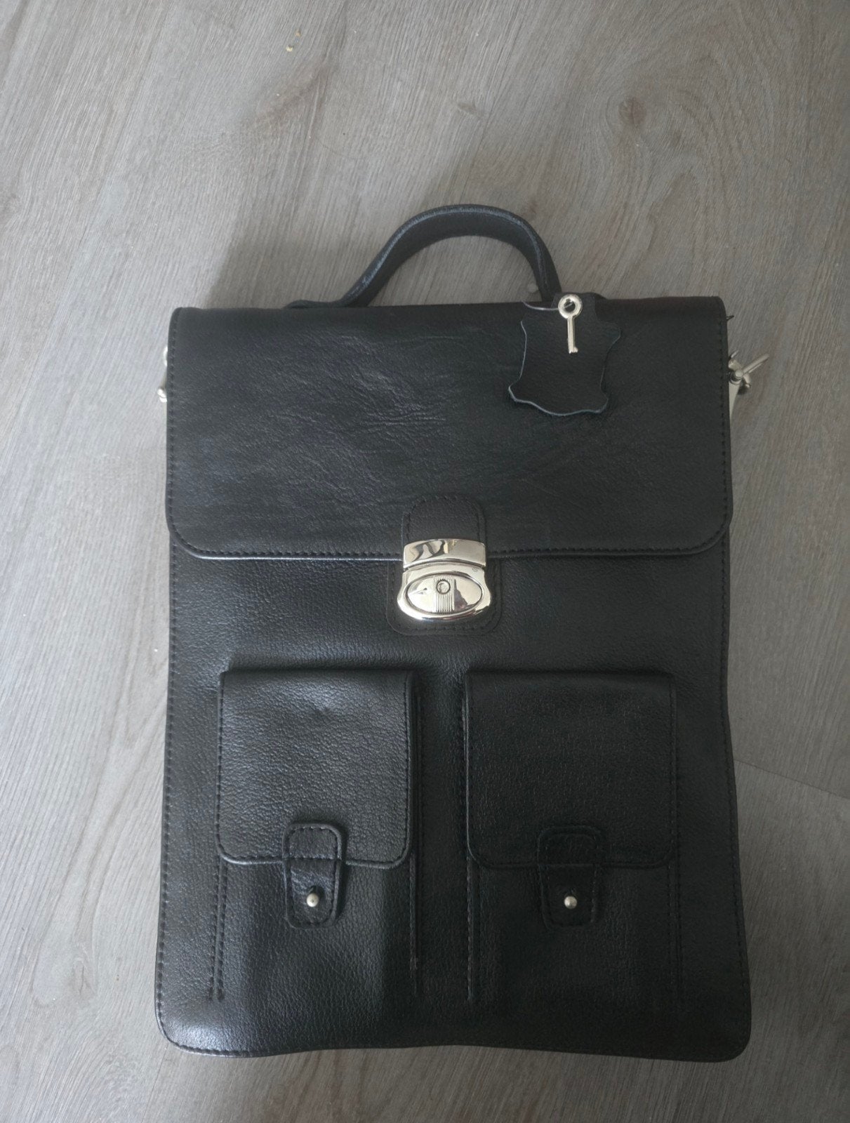 new real leather bag / briefcase / aktetas, Ophalen, Nieuw, Bruin, Aktetas of Boekentas