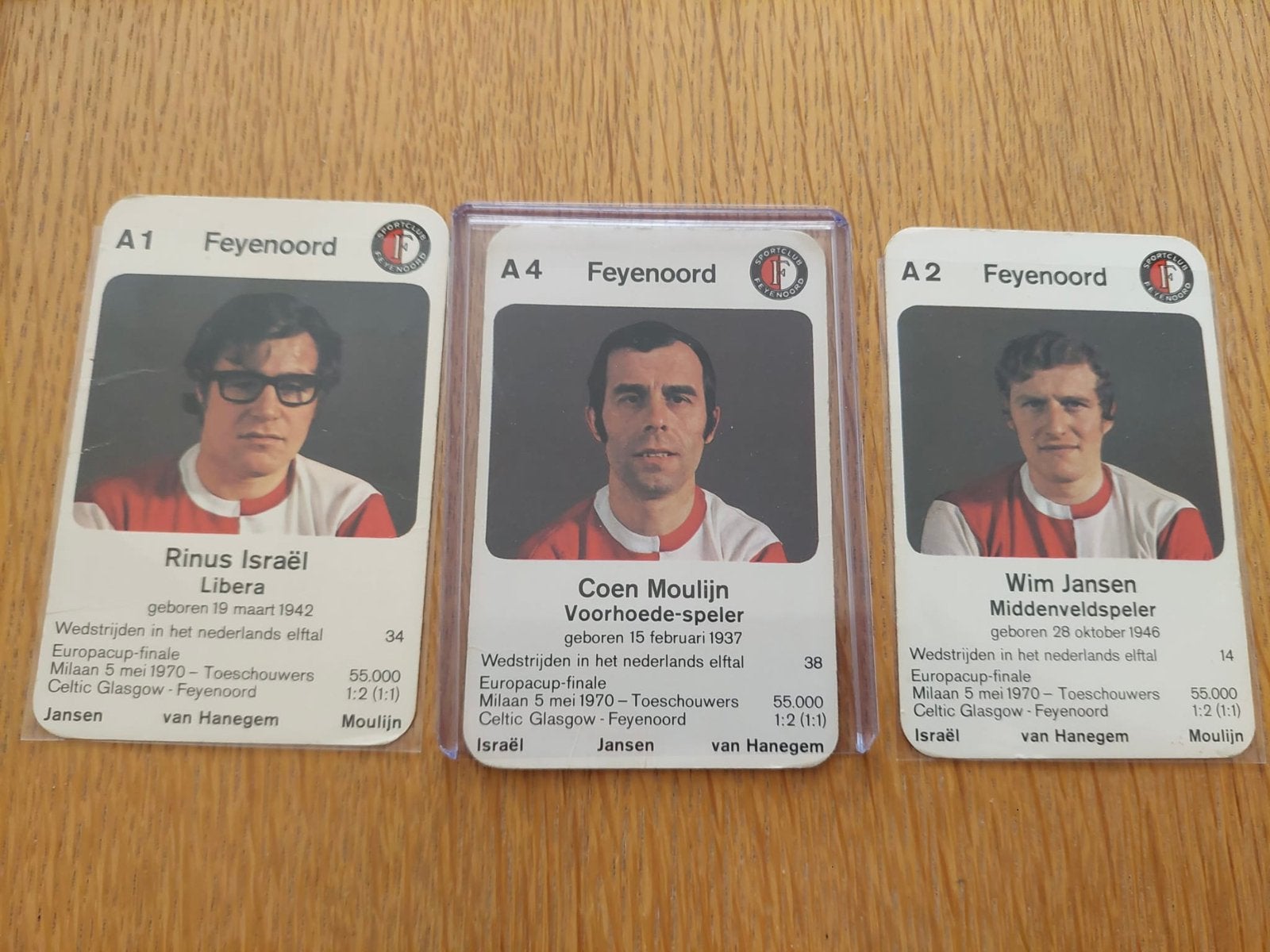 1970 Feyenoord - Moulijn - Israel - Jansen, Ophalen of Verzenden, Zo goed als nieuw, Plaatje
