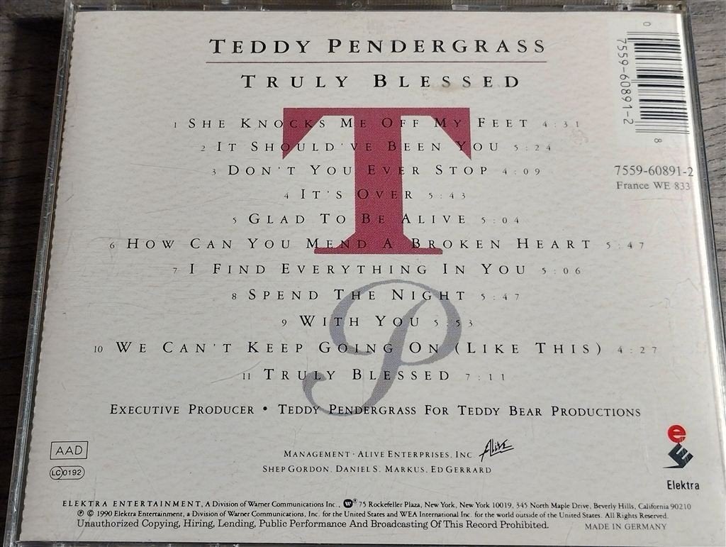 Teddy Pendergrass – Truly Blessed, Cd's en Dvd's, Ophalen of Verzenden, Zo goed als nieuw, Soul