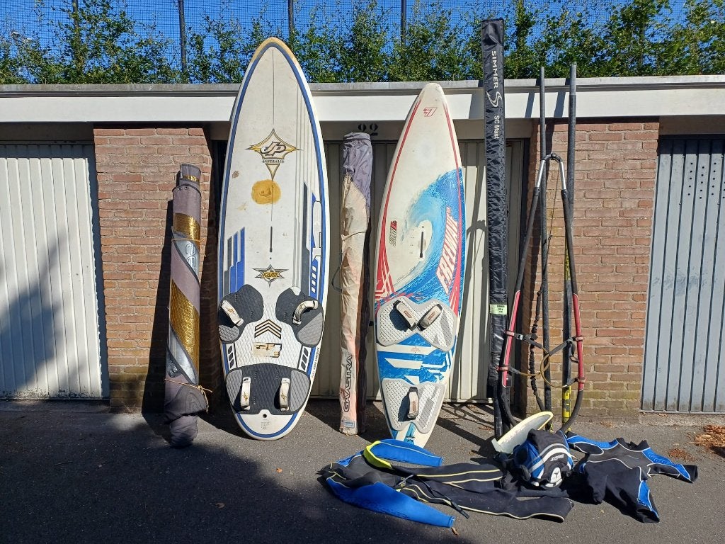 windsurfboard, Watersport en Boten, Ophalen, Gebruikt, Complete set, Met mast
