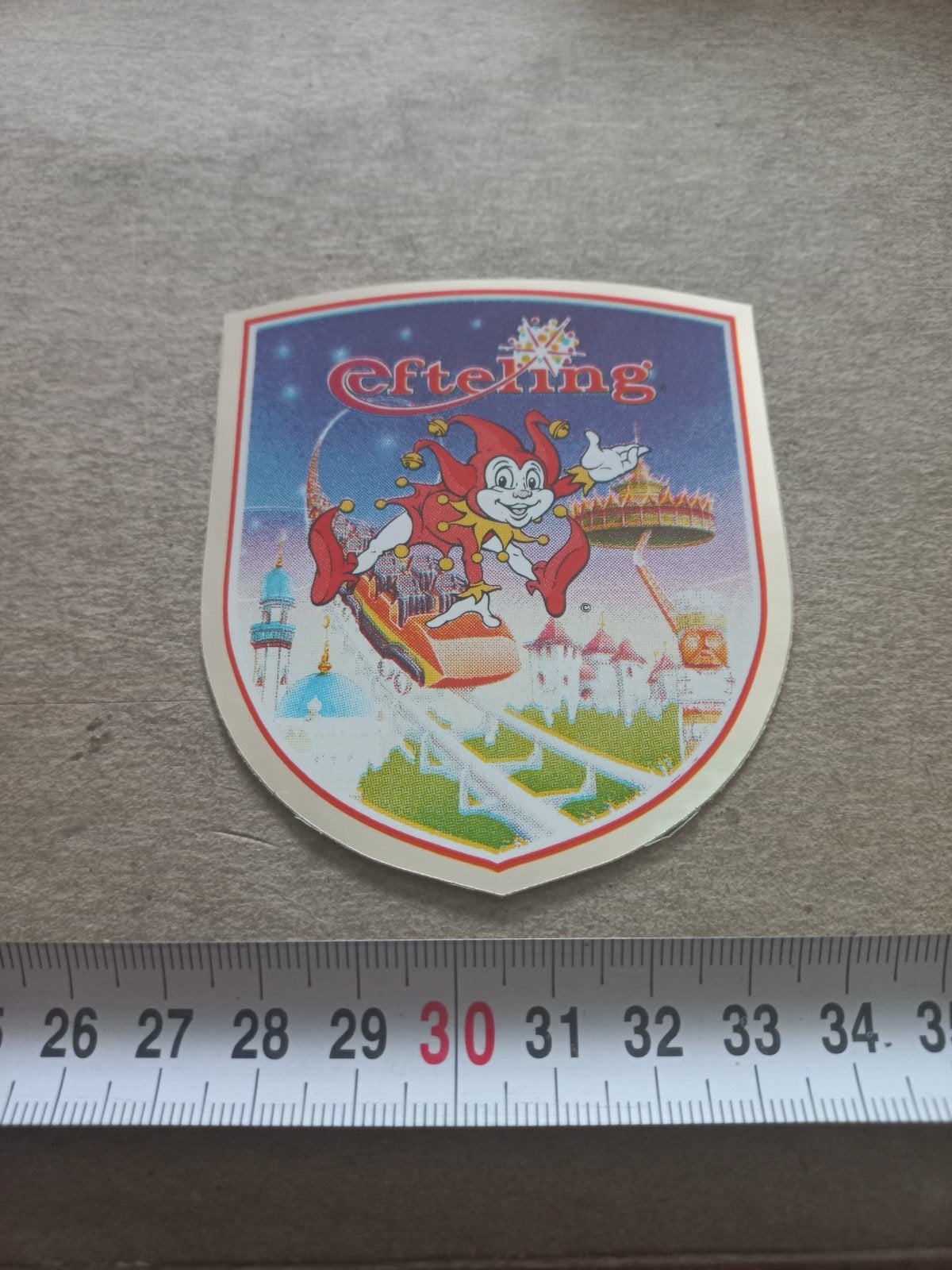 Vintage Efteling Jokie sticker/badge, Verzamelen, Stickers, Ophalen of Verzenden