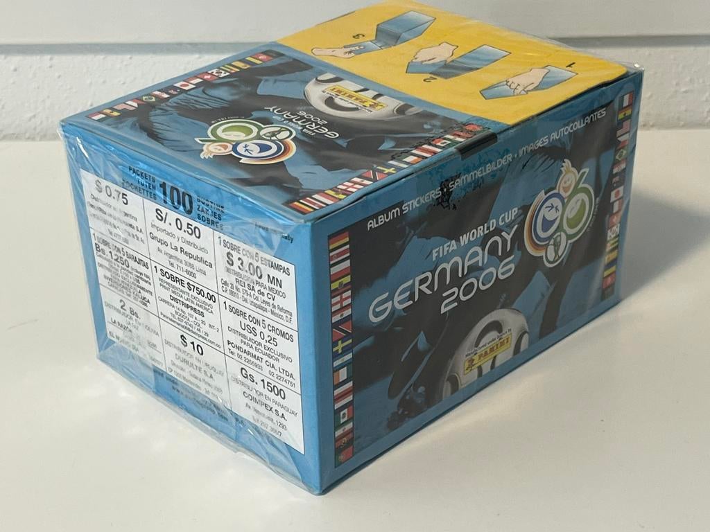 Panini voetbalplaatjes WK 2006 Duitsland Sealed Box 100 Pack, Ophalen of Verzenden, Zo goed als nieuw, Buitenlandse clubs, Poster, Plaatje of Sticker